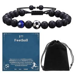 NYGGTYK 1 Stück Perlenarmband, Fußballarmband, verstellbares Armband, personalisierter kreativer Schmuck, Herrenarmband, Kinderarmband, Geschenk für Fußballliebhaber von NYGGTYK
