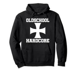 Oldschool Hardcore Eisernes Kreuz Iron Cross Biker Pullover Hoodie von NYHC Straight Edge Punk USA & HCWW