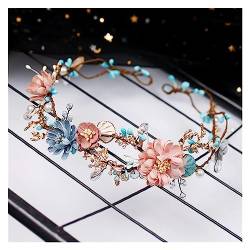 yaoqijie Blume Kopfbedeckung handgefertigte Perlen Barockblumen Girland lasting von NYMFEA