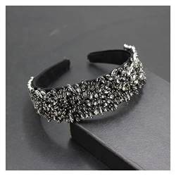 yaoqijie Der neue barocken luxuriöse volle Rhinestone-Stirnband geometrische eingelegte Strass-breite Seiten-Damen-Laufsteg-Straßenhaar-Zubehör lasting (Color : 1) von NYMFEA