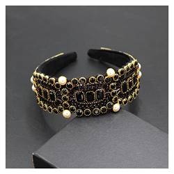 yaoqijie Farbe Strass Blume Wide-Cremed Headband Barock Mode Luxus Heavy Industry Exquisite Retro Stirnband lasting (Color : 10) von NYMFEA