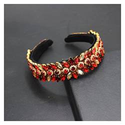 yaoqijie Farbe Strass Blume Wide-Cremed Headband Barock Mode Luxus Heavy Industry Exquisite Retro Stirnband lasting (Color : 14) von NYMFEA