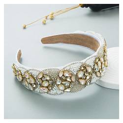 yaoqijie Farbe Strass Blume Wide-Cremed Headband Barock Mode Luxus Heavy Industry Exquisite Retro Stirnband lasting (Color : 28) von NYMFEA