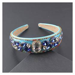 yaoqijie Neue Barock eingelegter Strass Bunte Stirnband, Damen Dance Party Reise Straße Fotografie Haarschmuck Headwear lasting (Color : 3) von NYMFEA