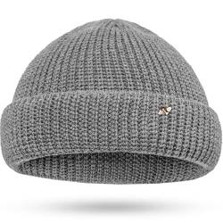 NYTTED® Fischermütze Herren & Damen - Unisex Cousteau Mütze Made in Germany - Fisherman Beanie aus 100% feinster Schurwolle I Winter Mütze Herren I Troyer Damen Troyer Herren von NYTTED