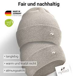 NYTTED® Merino Mütze Damen & Herren in Sand I 100% feinste Merinowolle Beanie: kuschelig weich & warm I Stylische Merino Mütze Herren & Damen I Wollmütze Herren & Damen in vielen Farben von NYTTED