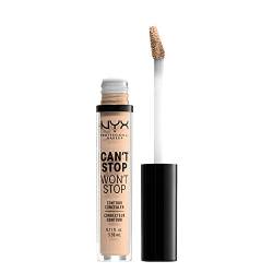 NYX Professional Makeup Can't Stop Won't Stop Contour Concealer - wasserfester flüssiger Abdeckstift, Kaschieren & Highlighten, 3, 5 ml, Vanilla 06 von NYX PROFESSIONAL MAKEUP