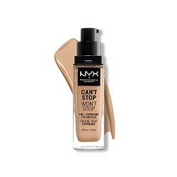 NYX Professional Makeup Can't Stop Won't Stop Full Coverage Foundation, Langanhaltend, Wasserfest, Vegane Formel, Mattierter Teint, Farbton: True beige von NYX PROFESSIONAL MAKEUP