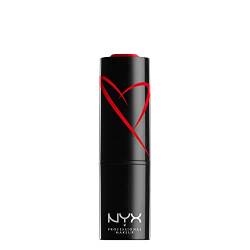 NYX Professional Makeup Lippenstift mit Satin-Finish und ultra-gesättigter Farbe, Shout Loud Satin Lipstick, Red Haute (Rot) von NYX PROFESSIONAL MAKEUP