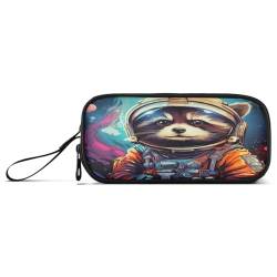 NYYYTTTEU Coole Weltraumkunst Rotbär Astronaut Federmäppchen Federtaschen Mäppchen Schlamperbox Tasche für Jungen Mädchen Schüler von NYYYTTTEU