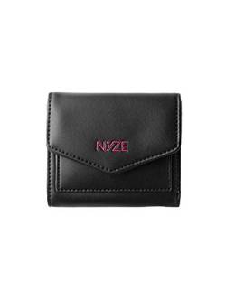 NYZE Damen Wallet - Portemonnaie/Geldbörse 100% Vegan Schwarz/Pink von NYZE