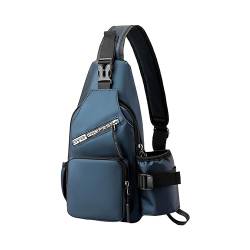 NZDFH Brusttasche Herren, Leichte Sling Bag Klein, Multipurpose Umhängetasche Crossbody bag, Schultertasche Umhängetasche Handtasche Herren für Sport Radfahren Reisen Klettern, Blau von NZDFH