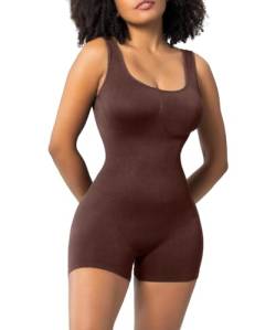 NZQXJXZ Shapewear Damen Bauchweg, Body Shaper Damen, Bodysuit Shapewear, Shaping Body Damen, Nahtlos Ärmellos Rundhalsausschnitt Tank Tops von NZQXJXZ