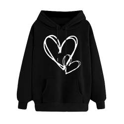 Hoodie Damen Liebe Herz Drucken Pullover Angebote Des Tages Heute Paar Geschenke für Beide Personalisierte Geschenke Meine Bestellungen Anzeigen Warehouse Deal Geschenke für Frauen Tagesangebote Heute von NZYIHAO