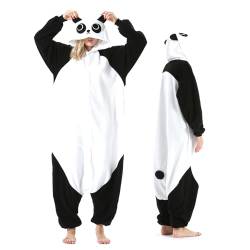 NaVarch Kung Fu Panda Kostüm Damen Herren Onesie Plüsch Tierkostüm Erwachsene Ganzkörper Schlafanzug Karneval Jumpsuit Cosplay Fasching Halloween Pyjamas von NaVarch