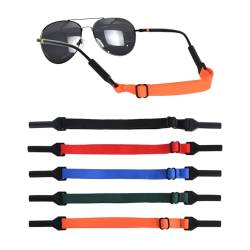 5 Stück Brillenband, Verstellbares Brillenband Sportbrillenband Universelles Sonnenbrillenhalterband, Elastisches Brillenhalteband Anti-Rutsch Brillenband für Kinder Erwachsene Outdoor Aktivitäten von Naapesi