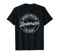 Lindemann der Mann der Mythos die Legende T-Shirt von Nachnamen Geschenke Familienname Geschenkidee