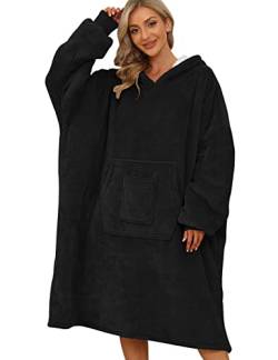 Nadeer Pullover Sweatshirt Mit Kapuze Oversize Robe Decke Hoodie Decken Sweatshirt Flanell Hoodies Kuschelpullover von Nadeer