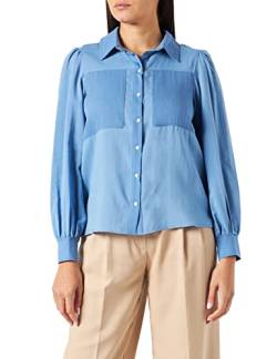 Naf Naf Damen Hatch C1 Klassisches Hemd, Marineblau, 40 von Naf Naf