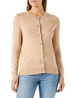 Naf Naf Damen Marielle Weste Strickjacke, Beige/China, Small von Naf Naf