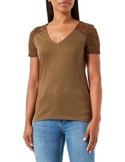 Naf Naf Damen Sonan Mc T-Shirt, New Khaki, XS von Naf Naf