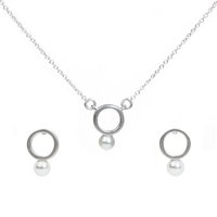 Nagel Jewellery Anhänger Set Alice Bay Pearl Drop (Set, inkl. Schmuckbox), 925er Silberschmuck für Damen mit Perlendetails von Nagel Jewellery