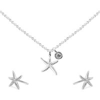 Nagel Jewellery Anhänger Set Alice Bay Starfish (Set, inkl. Schmuckbox), Silberschmuck für Damen mit schönen Swarovski Details von Nagel Jewellery