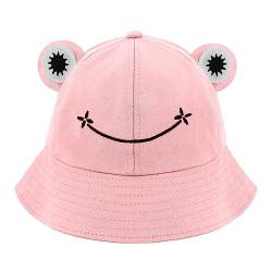 Naimo Niedlicher Frosch Fischerhüte Erwachsene Baumwolle Buckethut Anglerhut Unisex Eimer Hut Faltbar Outdoor Sonnenhut Strandhut Sommermütze von Naimo