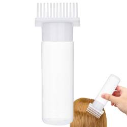 180 ml Haaröl Applikator Flasche Wurzel Kamm -Applikatorflasche mit klarer Skala 13 Ölauslässe Haarwurzelkamm tragbare Haarfleischflasche für Haarpflege und Styling (weiß) von Naisicatar