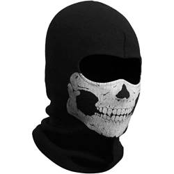 Unisex Ghost Print Balaclava Mask Ghosts Schädel Vollgesichtsmaske Windschutz Ski Maske Motorradmasken für Männer Frauen Kostümmasken von Naisidier