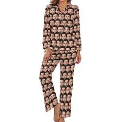 Benutzerdefinierte Frauen Pyjama Set mit Foto Gesicht Personalisierte Foto PJs für Frauen Sets Personalisiert Loungewear Anpassen Damen Nachtwäsche Schlafbekleidung Lounge Wear Sets Größe - L von Naispanda