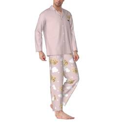 Naispanda Benutzerdefinierte Foto Gesicht Pyjama Set für Männer, Personalisiertes Herren Pyjama Set, Personalisiertem Fotogesicht/Text, Größe S-XL von Naispanda
