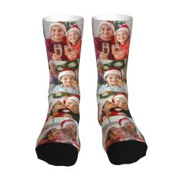 Naispanda Foto Personalisierbare Socken mit Gesicht,Benutzerdefinierte Lustige Gesicht Socken für Damen und Herren Unisex,Kreative Liebhabersocken Weihnachtsgeschenke zum Valentinstag von Naispanda