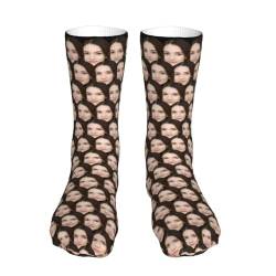 Naispanda Foto Personalisierbare Socken mit Gesicht,Benutzerdefinierte Lustige Gesicht Socken für Damen und Herren Unisex,Kreative Liebhabersocken Weihnachtsgeschenke zum Valentinstag von Naispanda