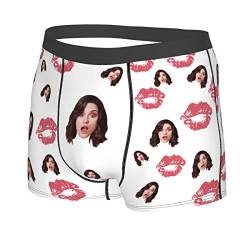 Naispanda Personalisiert Herren Boxershorts mit Foto Funny Gesicht Neuheit Briefs Frau Freundin Gesicht Unterwäsche Unterhose, Multi-Farbe wählbar Atmungsaktiv Boxer, Lustiges Neuheit von Naispanda