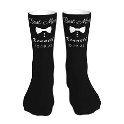 Naispanda Personalisierte Bräutigam Socken,Lustige Name Date Socken,Kundenspezifische Geschenke für den Bräutigam von Naispanda