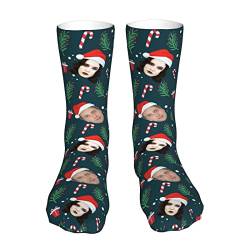 Naispanda Personalisierte Gedruckte Gesicht Socken,Benutzerdefinierte Foto Weihnachten Socken,Lustige Geschenk für Freuen, Herren, Freundin von Naispanda