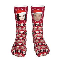 Naispanda Personalisierte Gedruckte Gesicht Socken,Benutzerdefinierte Foto Weihnachten Socken,Lustige Geschenk für Freuen, Herren, Freundin von Naispanda