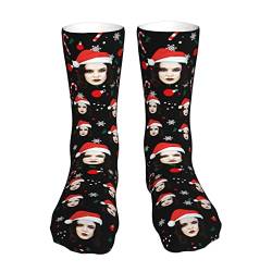 Naispanda Personalisierte Gedruckte Gesicht Socken,Benutzerdefinierte Foto Weihnachten Socken,Lustige Geschenk für Freuen, Herren, Freundin von Naispanda