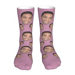 Naispanda Personalisierte Socken mit Foto,Individuelle Bild Gesicht Socken für Männer, lustige personalisierte Party Geschenk für Männer & Frauen DIY Ihr eigenes Gesicht Socken von Naispanda