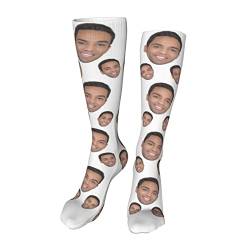 Naispanda Personalisierte Socken mit Foto,Individuelle Bild Gesicht Socken für Männer, lustige personalisierte Party Geschenk für Männer & Frauen DIY Ihr eigenes Gesicht Socken von Naispanda