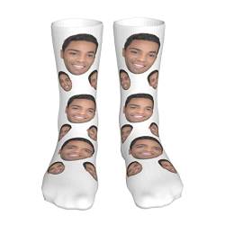 Naispanda Personalisierte Socken mit Foto,Individuelle Bild Gesicht Socken für Männer, lustige personalisierte Party Geschenk für Männer & Frauen DIY Ihr eigenes Gesicht Socken von Naispanda