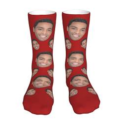 Naispanda Personalisierte Socken mit Foto,Individuelle Bild Gesicht Socken für Männer, lustige personalisierte Party Geschenk für Männer & Frauen DIY Ihr eigenes Gesicht Socken von Naispanda