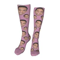 Naispanda Personalisierte Socken mit Foto,Individuelle Bild Gesicht Socken für Männer, lustige personalisierte Party Geschenk für Männer & Frauen DIY Ihr eigenes Gesicht Socken von Naispanda