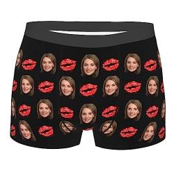 Personalisierte Boxershorts, Personalisierte Gesicht Unterwäsche mit Gesicht Foto, Personalisierte Unterwäsche Shorts für Männer, Freund, Ehemann, lustiges Geschenk zum Valentinstag, Jahrestag von Naispanda