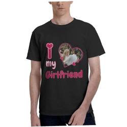 Personalisiertes „I Love My Girlfriend“ T-Shirt, Personalisiertes „I Heart My Girlfriend“ T-Shirt, Personalisierte Foto T-Shirts für Männer, Personalisierte Geschenke zum Valentinstag Geburtstag von Naispanda