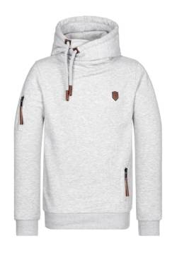 Naketano Herren Kapuzenpullover Pimp Hoodie-Medium-Grey Melange von Naketano