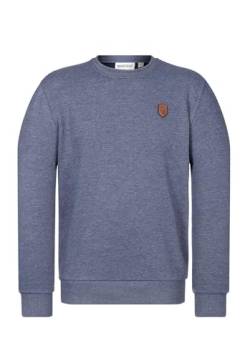 Naketano Rainerius Sweater Sweatshirt Pullover (DE/NL/SE/PL, Alphanumerisch, XL, Regular, Regular, Indigo Blue Melange) von Naketano