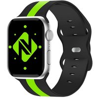 Nalia Smartwatch-Armband Apple Watch 38mm/40mm/41mm, Gestreiftes Silikon Ersatzband / für Sport Fitness Uhr / Atmungsaktiv von Nalia