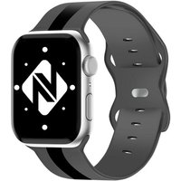 Nalia Smartwatch-Armband Apple Watch 38mm/40mm/41mm, Gestreiftes Silikon Ersatzband / für Sport Fitness Uhr / Atmungsaktiv von Nalia